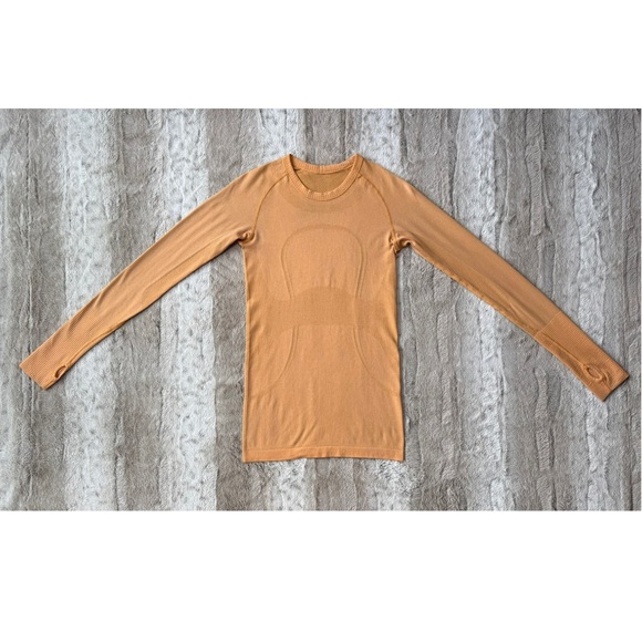 Lululemon🍋Run: Swiftly Tech Long Sleeve Heathered Creamsicle Pop Size 4 - Picture 13 of 16